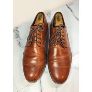 Helms Bradley Teak Cap Toe/Oxford Leather Lace Up Shoes 10 1/2 Preppy Academia